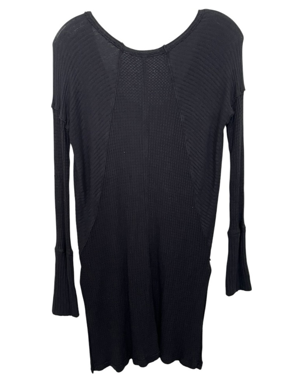 Free People | Black Ventura Waffle Thermal‎ Top XS - Picture 3 of 9